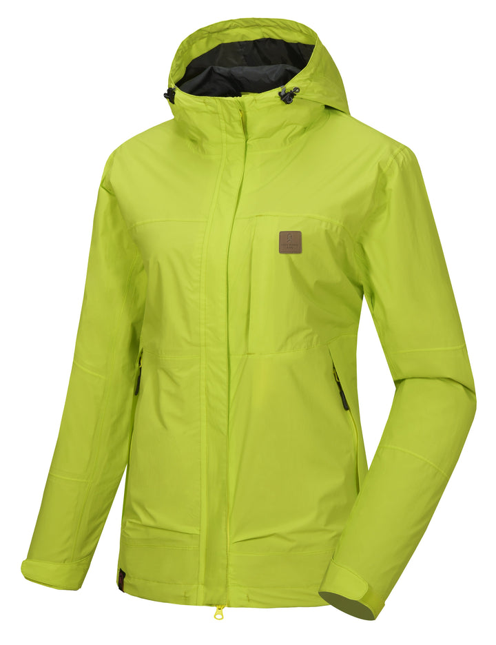 Women's Waterproof Breathable Shell Rain Jacket with Hood MP US-DK