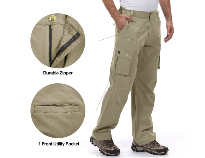 Men's Quick Dry UPF 50+ Lightweight Hiking Cargo Pants YZF US-DK