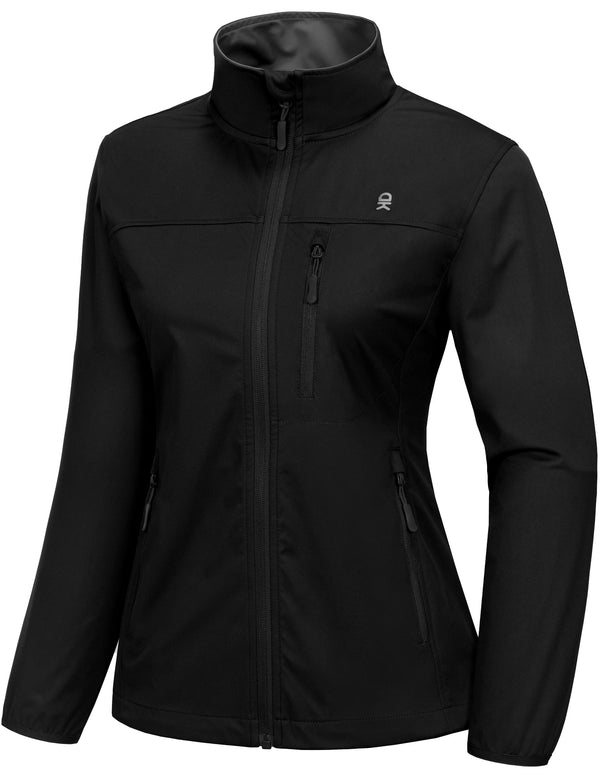 Women's Lightweight Softshell Jacket Windbreaker for Travel, Hiking, Water Repellent MP-US-DK