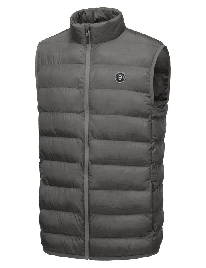 Men's  Warm Puffer Vest Thermal Golf Sleeveless Jacket for Outdoor Hiking Travel Casual YZF US-DK