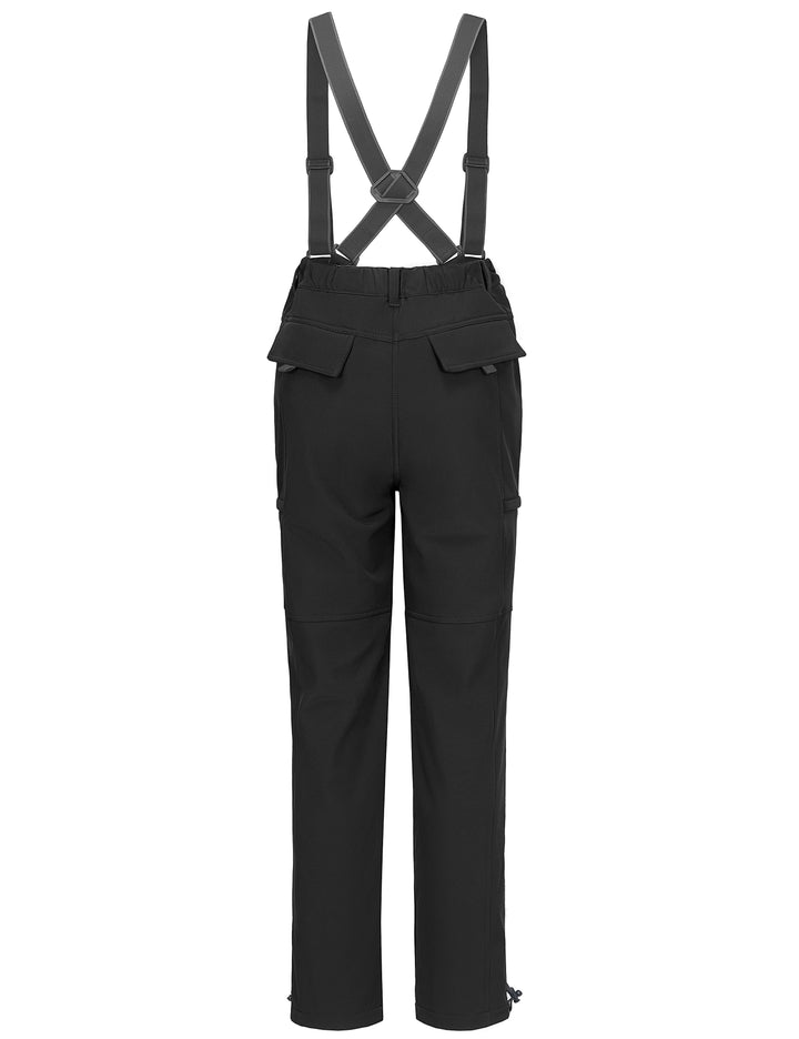 Women's Ski Bibs Insulated Water Resistant Windproof Snow Pants with Adjustable Suspenders MP US-DK
