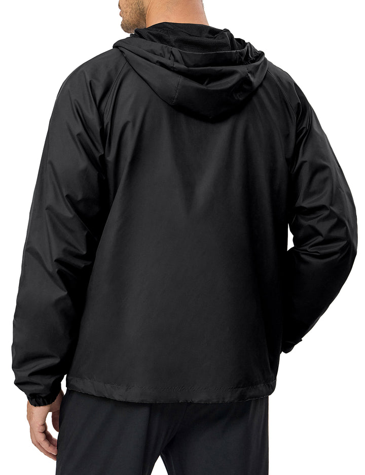 Men¡¯s Lightweight Windbreaker Jacket Hiking Running Golf Travel MP-US-DK