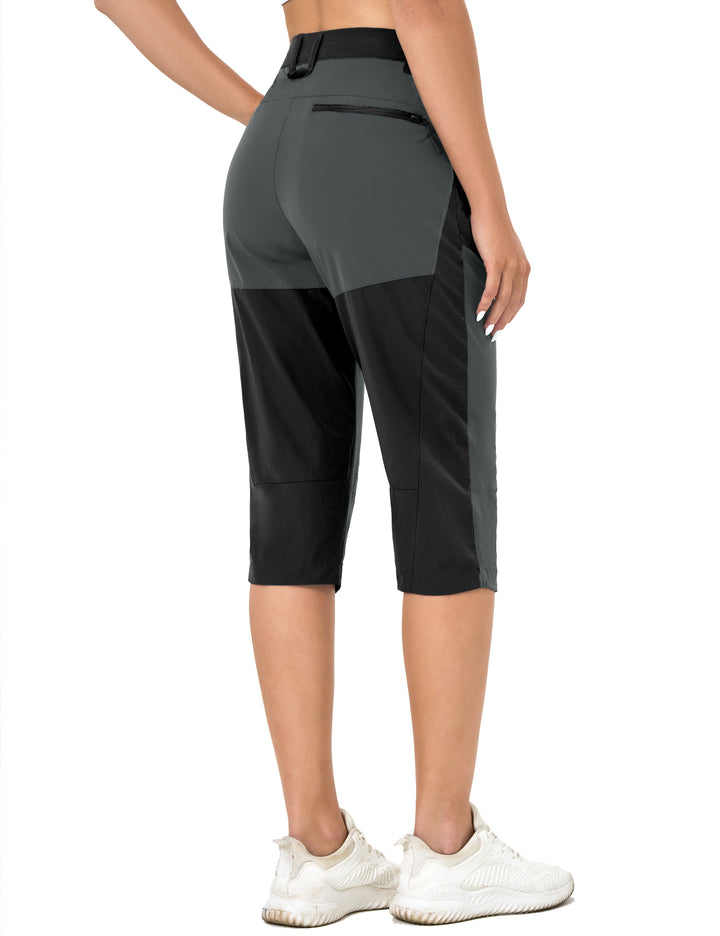 Women's Stretch Capris Lightweight Breathable UPF 50 Pants MP-US-DK