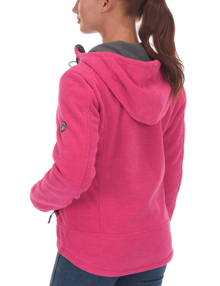 Women's Hooded Polar Fleece Hiking Jackets LDA