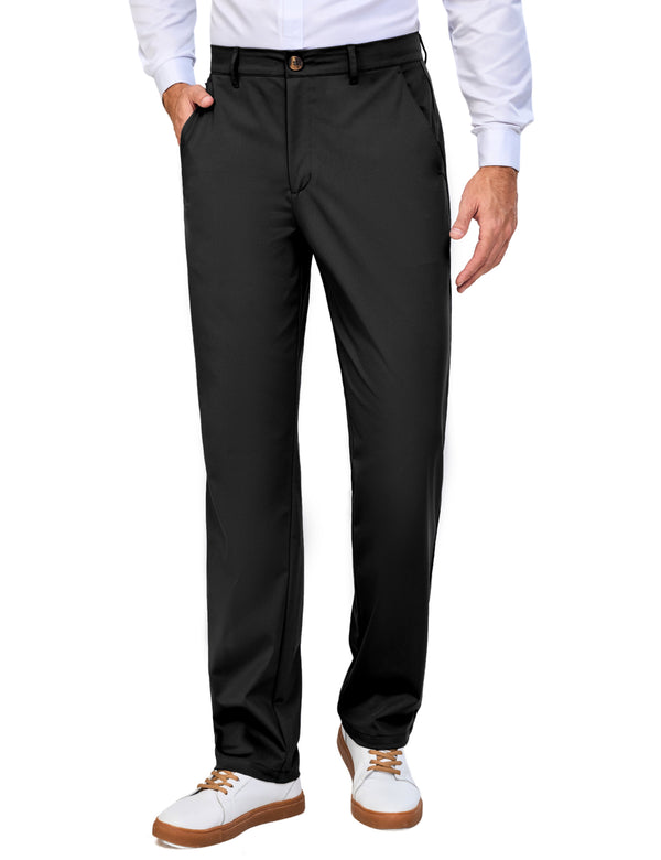 Men¡¯s Regular Fit Dress Pants Golf Pants Casual Travel Pants MP-US-DK