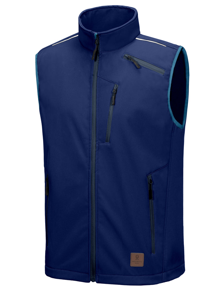 Men's Fleece Lined Softshell Hiking Golf Vest YZF US-DK