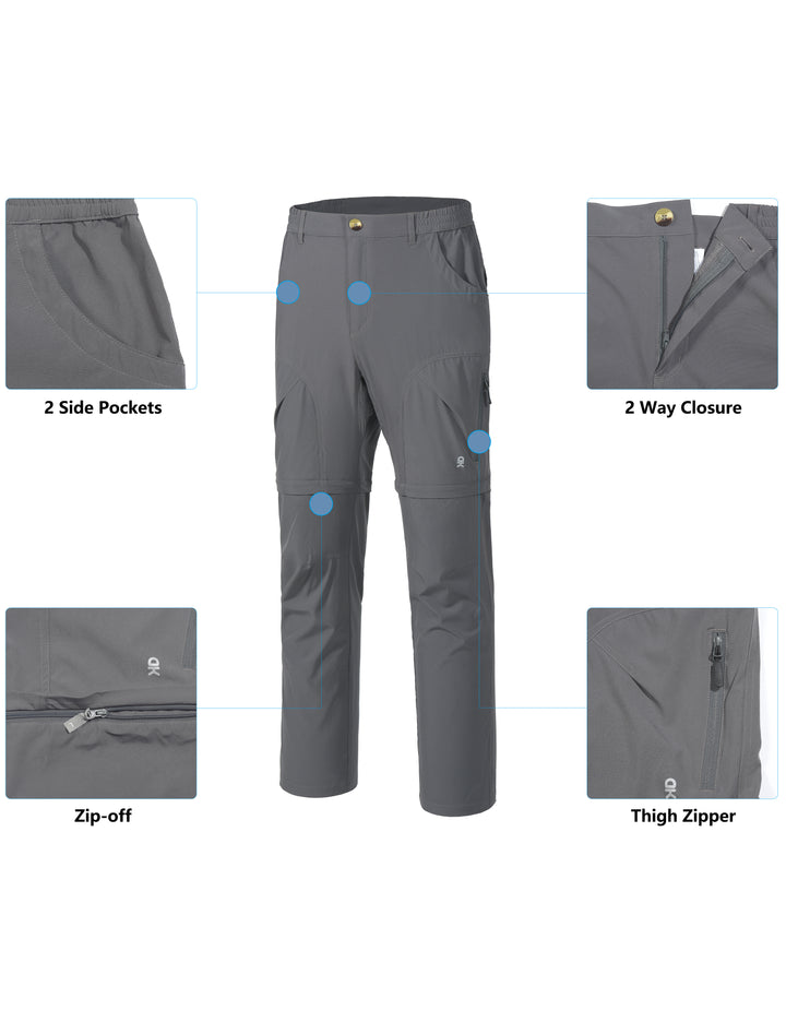 Men's Quick Dry Convertible Camping Zip Off Pants MP US-DK