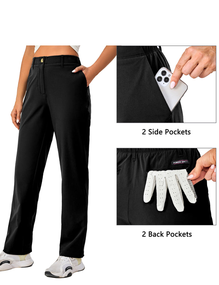 Women's Golf Pants Stretch Lightweight Business Casual  Straight Leg MP-US-DK