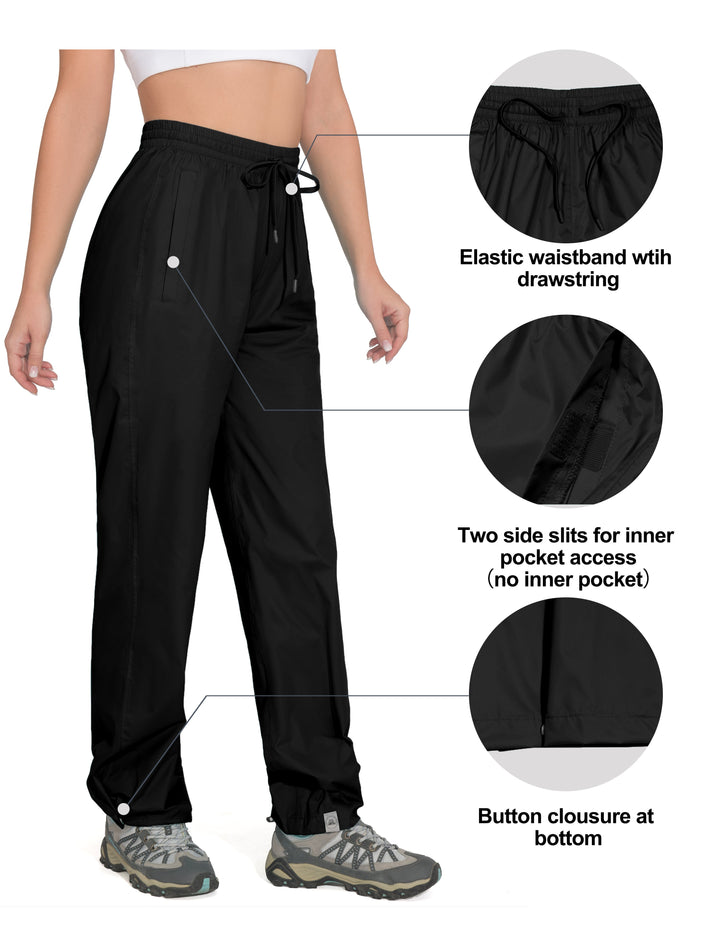 Women's Lightweight Waterproof Hiking Pants Breathable Packable MP-US-DK
