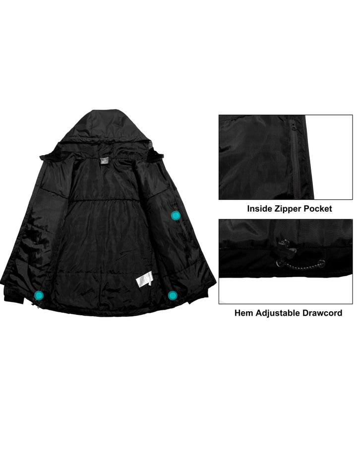 Men's Hooded Winter Lightweight Jacket Waterproof Warm Quilted Jacket MP-US-DK