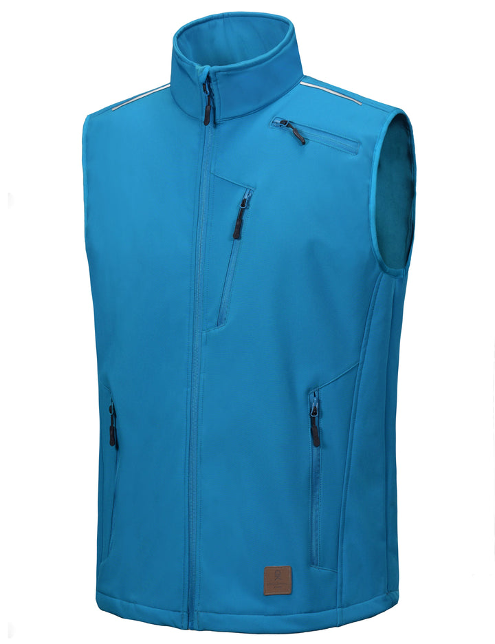 Men's Fleece Lined Softshell Hiking Golf Vest YZF US-DK