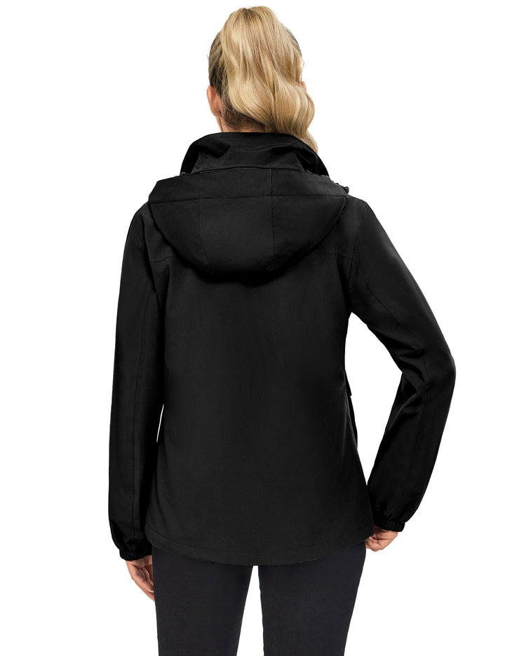 Women's Windbreaker Jacket Lightweight Outdoor Jacket with Hood Waterproof MP-US-DK