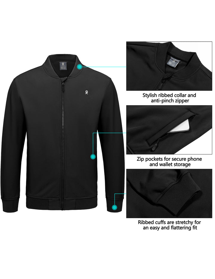 Men's Lightweight Warm Fleece Softshell Winter Bomber Jacket MP US-DK