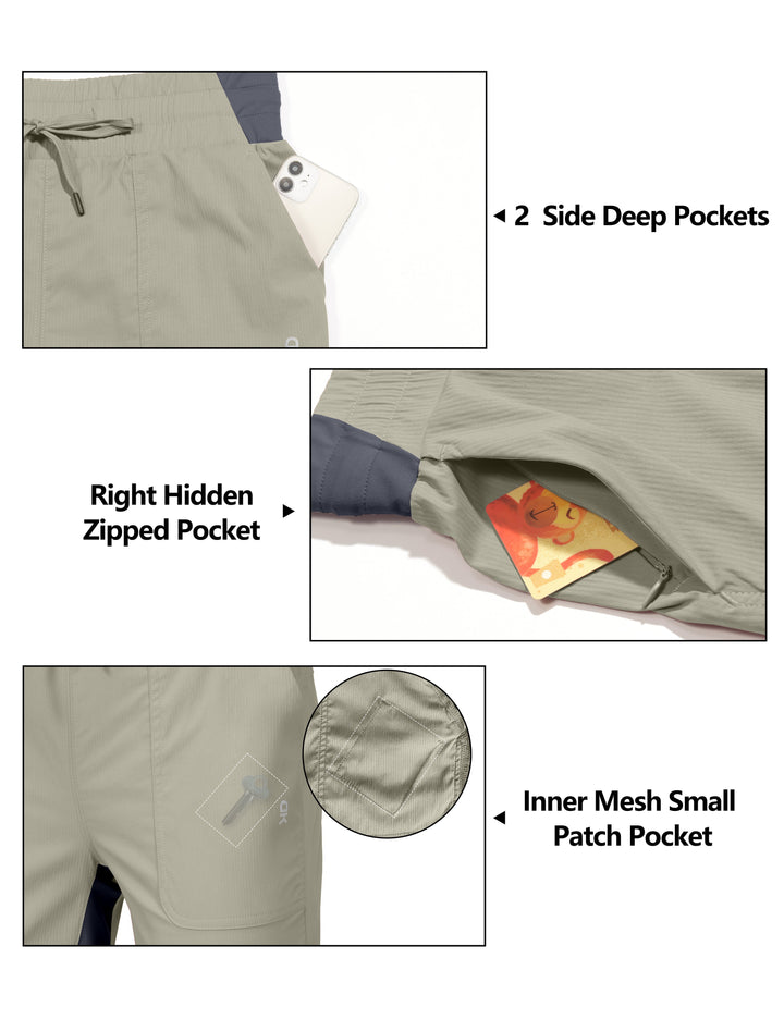 Women's Lightweight Capri Pants, Stretchy Quick Dry Golf Pants MP-US-DK