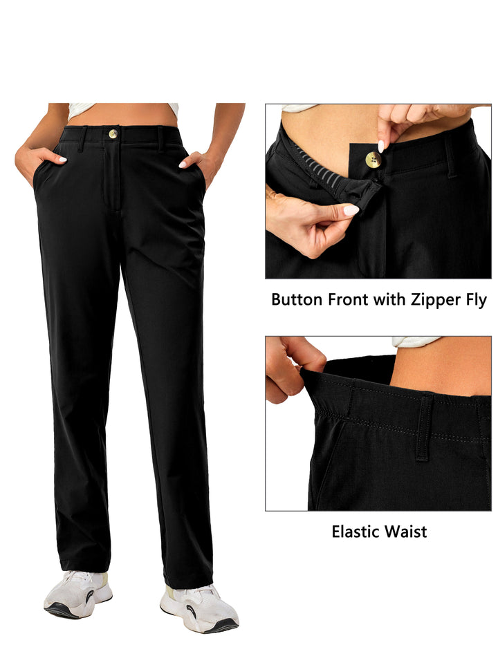 Women's Golf Pants Stretch Lightweight Business Casual  Straight Leg MP-US-DK