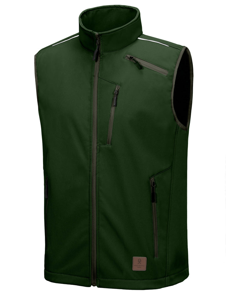 Men's Fleece Lined Softshell Hiking Golf Vest YZF US-DK