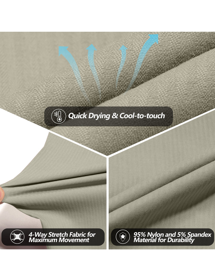 Women's Lightweight Capri Pants, Stretchy Quick Dry Golf Pants MP-US-DK