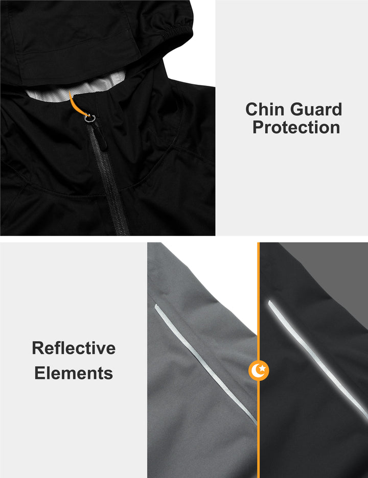 Women¡¯s Lightweight Waterproof Rain Jacket with Hooded for Outdoor MP-US-DK