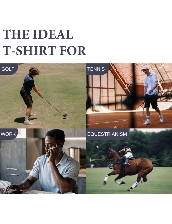 Men's Moisture Wicking, Quick-Dry Performance Polo Shirts Golf Shirts MP-US-DK