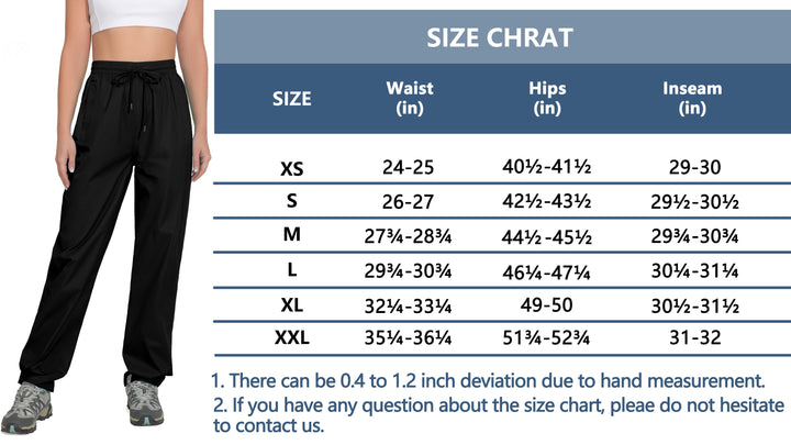 Women's Lightweight Waterproof Hiking Pants Breathable Packable MP-US-DK