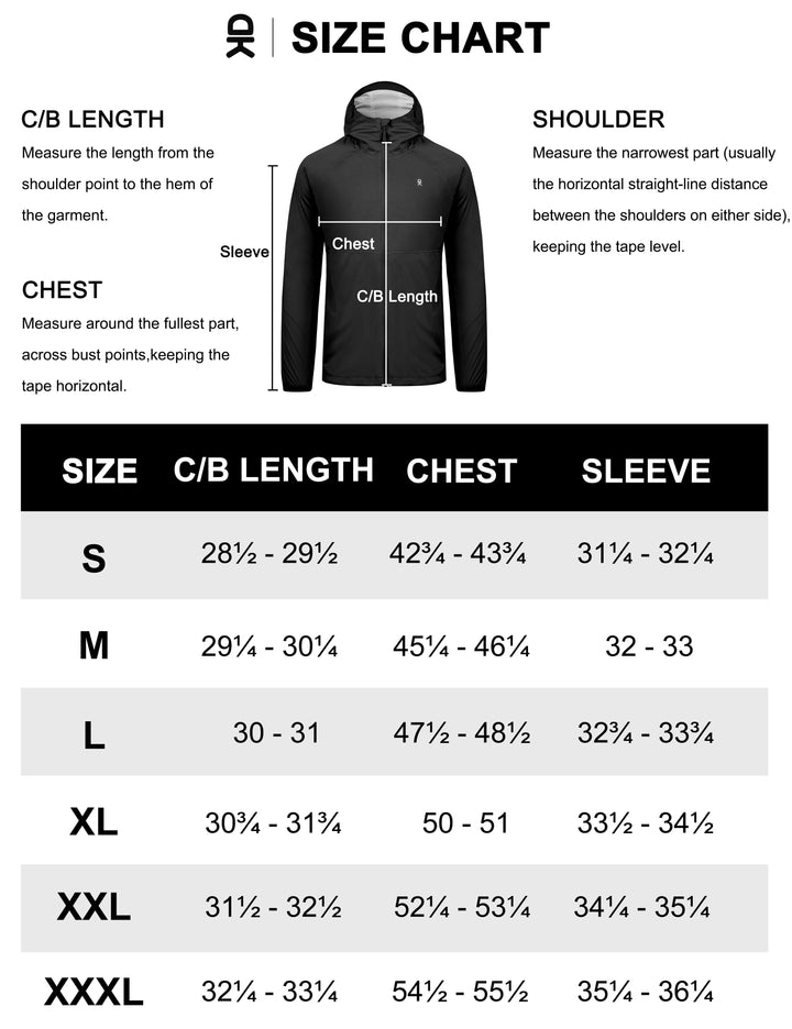 Men¡¯s Ultra Light Waterproof Hooded Rain Jacket, for Hiking, Fishing, and Cycling MP-US-DK