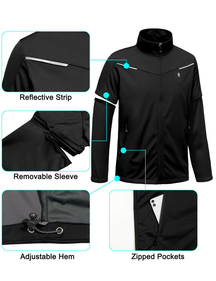 Men's Lightweight Waterproof Windbreaks Raincoat for Golf Cycling Running MP-US-DK