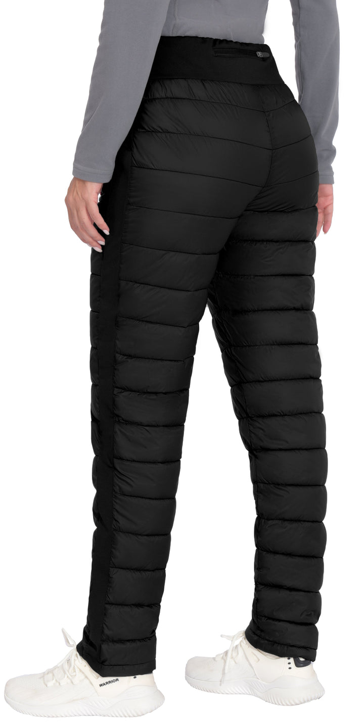 Down Pants for Women Lightweight Puffy Sweat Pants Quilted Snow Ski Trousers MP-US-DK
