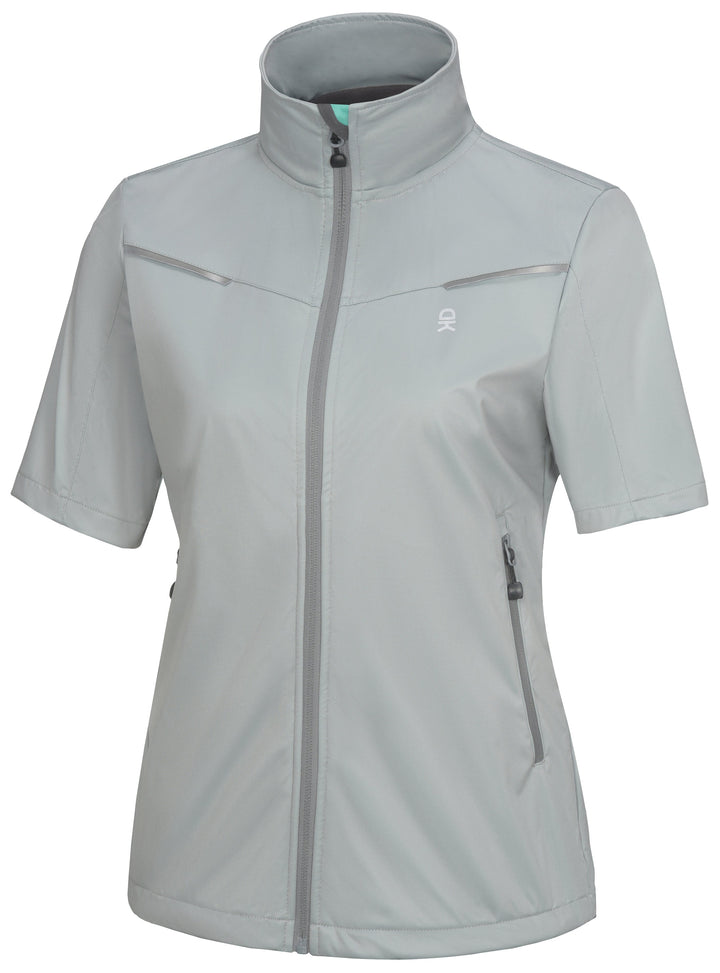 Women's Short Sleeve Jacket Windproof Lightweight Vest MP-US-DK