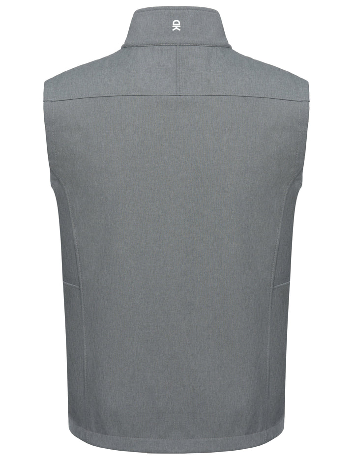 Men's Lightweight Softshell Fleece Lined Warm Vest ,Sleeveless Outerwear Jacket MP US-DK