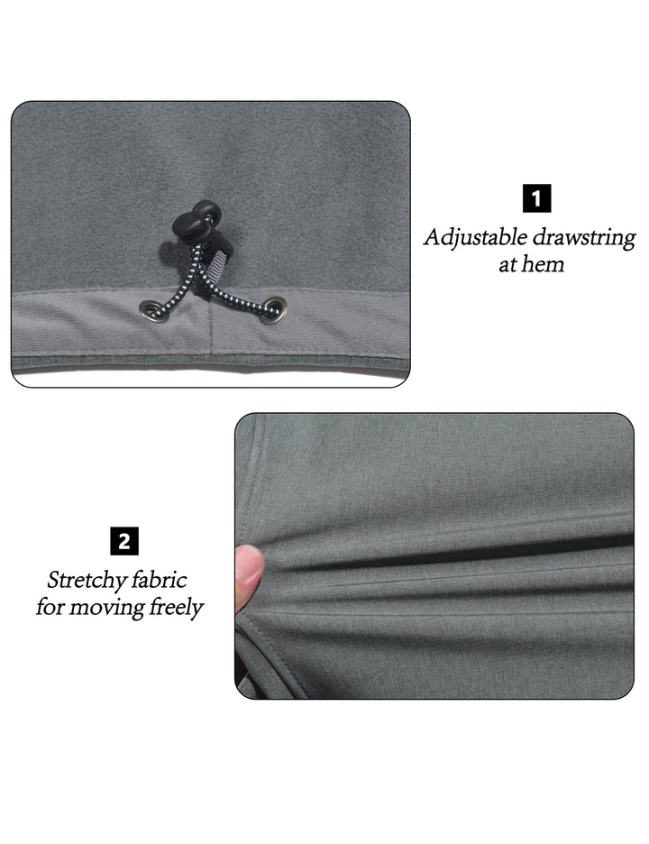 Men's Lightweight Softshell Fleece Lined Warm Vest ,Sleeveless Outerwear Jacket MP US-DK