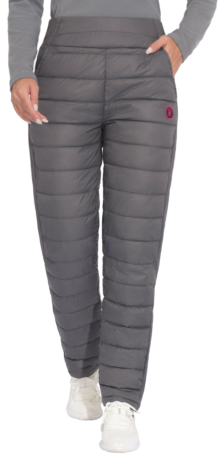 Down Pants for Women Lightweight Puffy Sweat Pants Quilted Snow Ski Trousers MP-US-DK