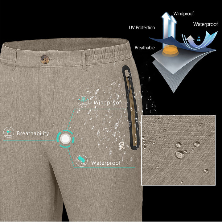 Men's Casual Fleece Lined Softshell Insulated Snow Ski Pants MP US-DK