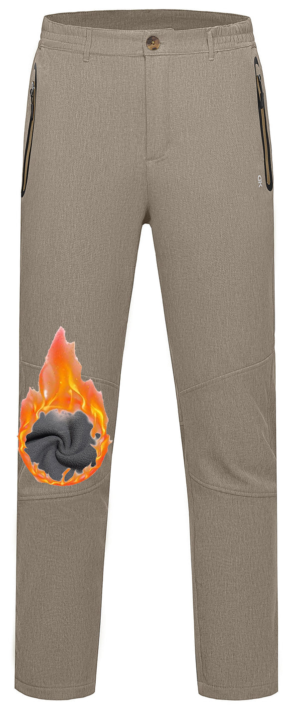 Men's Casual Fleece Lined Softshell Insulated Snow Ski Pants MP US-DK