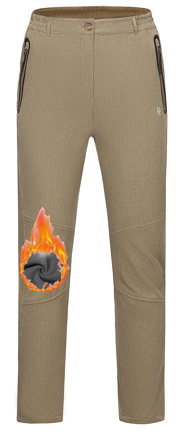 Women's Casual Fleece Lined Softshell Insulated Snow Ski Pants MP US-DK