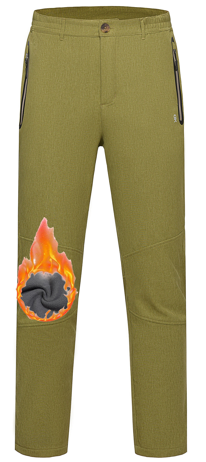 Men's Casual Fleece Lined Softshell Insulated Snow Ski Pants MP US-DK
