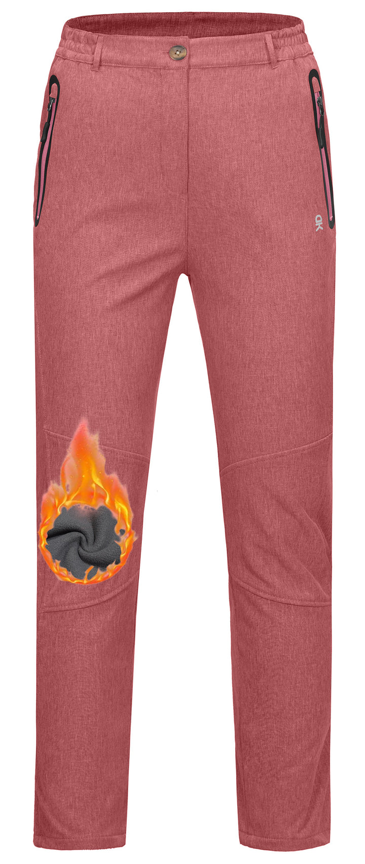 Women's Casual Fleece Lined Softshell Insulated Snow Ski Pants MP US-DK