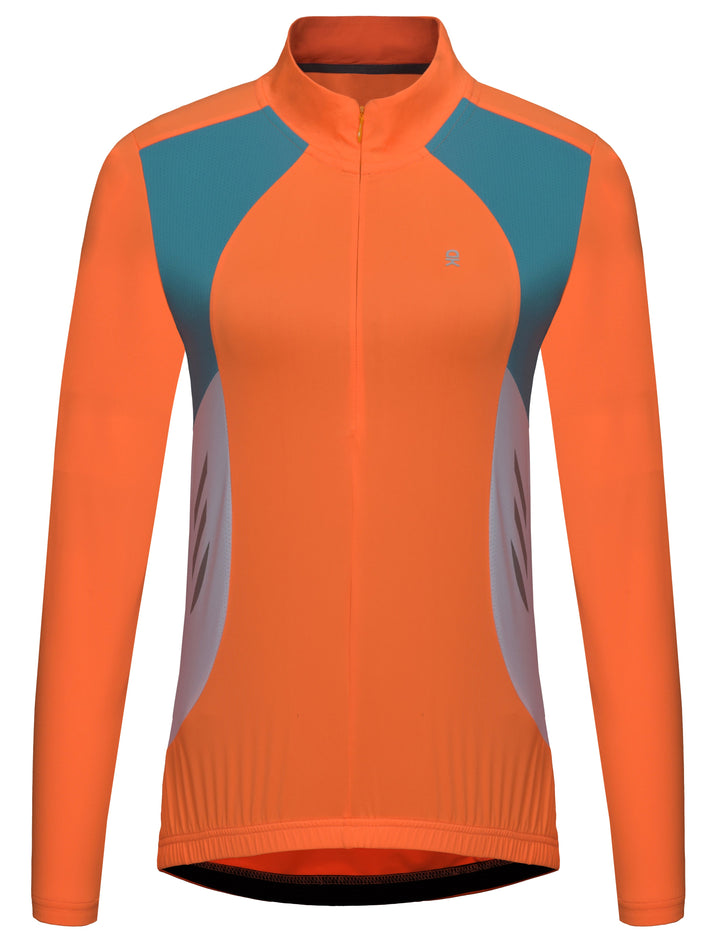Half Zip Cycling Jerseys Long Sleeve Bike Shirts Running Hiking Breathable YZF US-DK