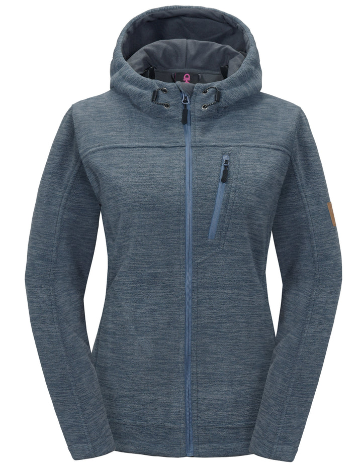 Women's Hooded Polar Fleece Hiking Jackets LDA