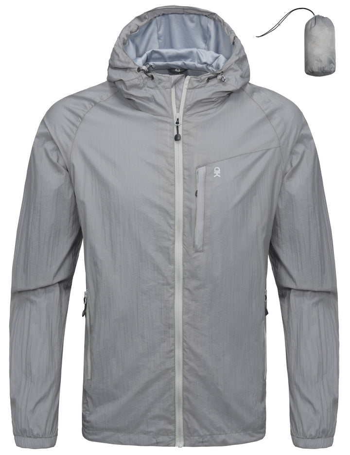 Men's Packable Windproof Lightweight Hooded Jacket MP-US-DK