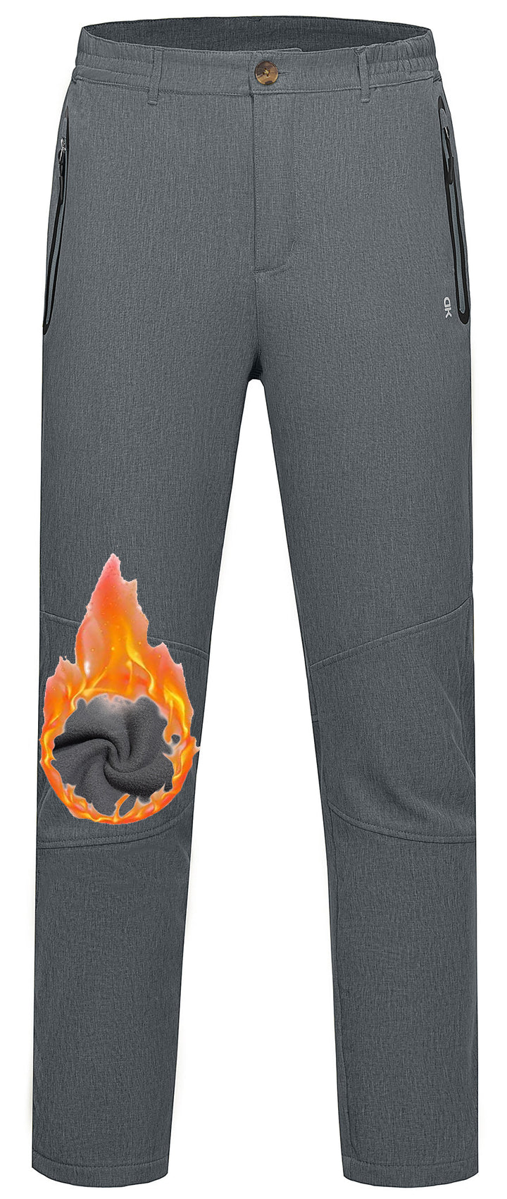 Men's Casual Fleece Lined Softshell Insulated Snow Ski Pants MP US-DK