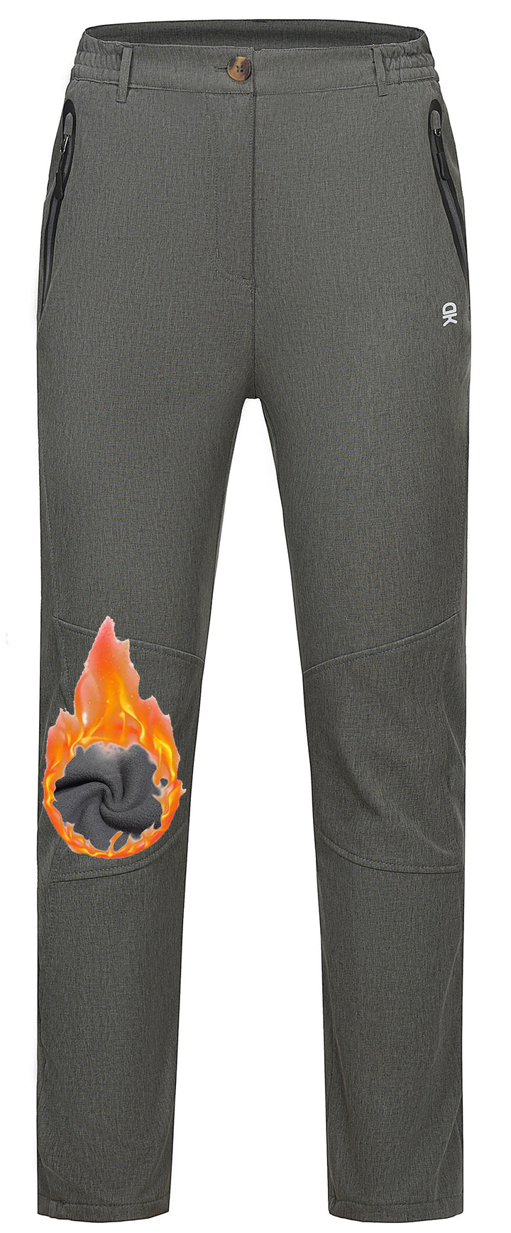 Women's Casual Fleece Lined Softshell Insulated Snow Ski Pants MP US-DK