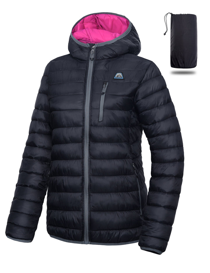 Women's Puffer Jacket, Winter Coat Windproof and Packable MP-US-DK