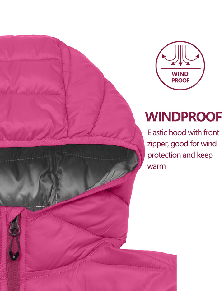 Women's Puffer Jacket, Winter Coat Windproof and Packable MP-US-DK