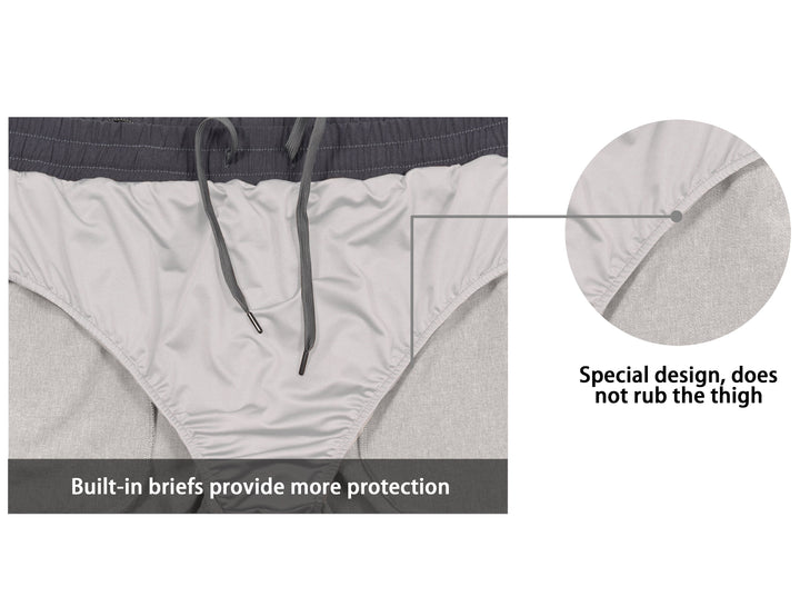 Men's 7 Inches Quick Dry Running Shorts Stretch Athletic Workout Shorts YZF US-DK