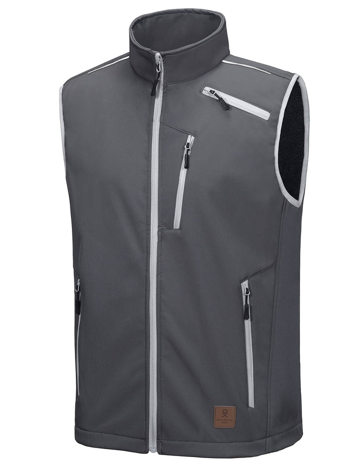 Men's Fleece Lined Softshell Hiking Golf Vest YZF US-DK