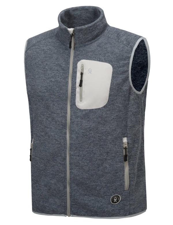 Men's Fleece Vest Full Zip Lightweight Vest YZF US-DK