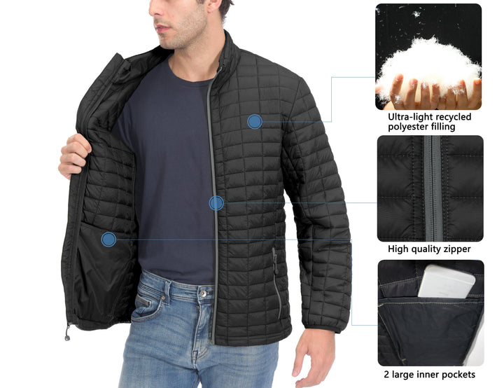 Men's Insulated Puffer Hiking Jacket YZF US-DK