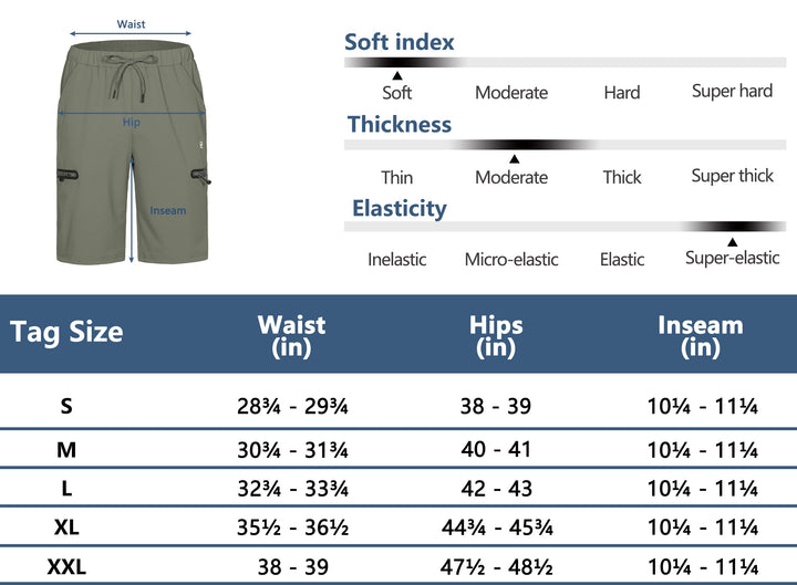 Men's Ultra-Stretch Quick Dry Lightweight Bermuda Shorts YZF US-DK