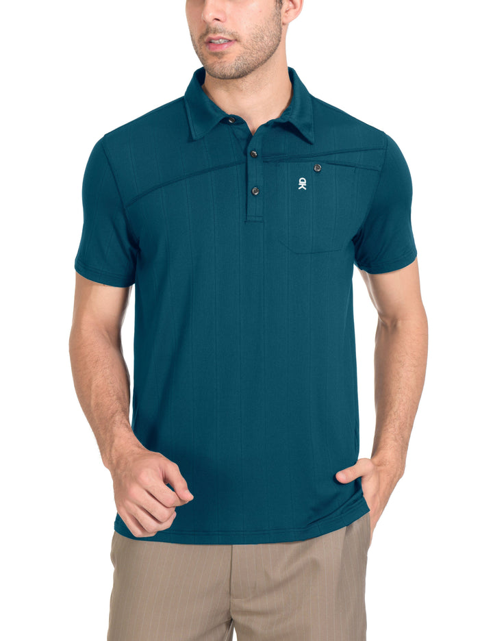 Men's Ultra-Stretch UPF50+ Golf Polo T-Shirts YZF US-DK-CS