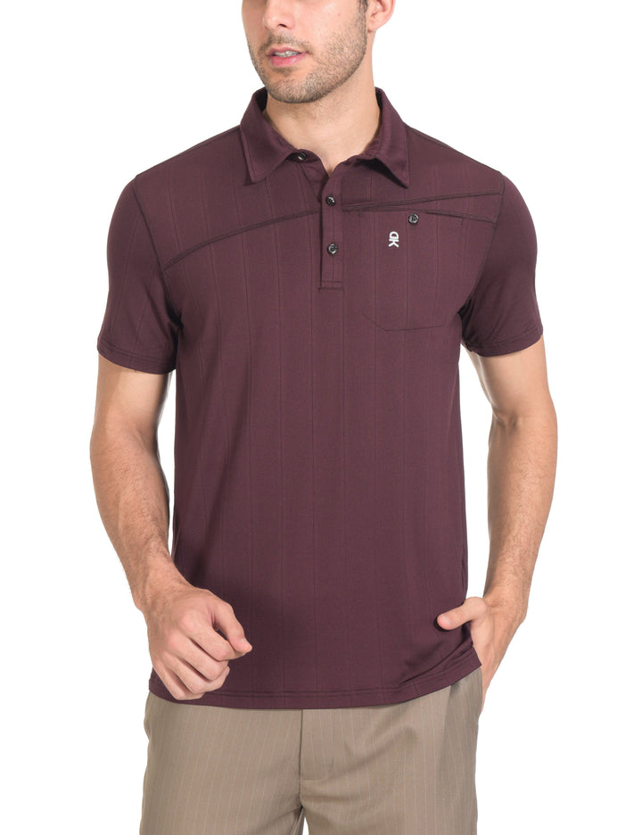 Men's Ultra-Stretch UPF50+ Golf Polo T-Shirts YZF US-DK-CS